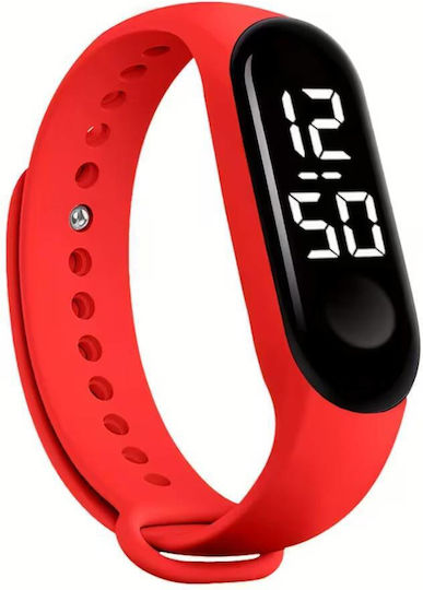 Smartwatch Led Λουράκι Σιλικόνης Red