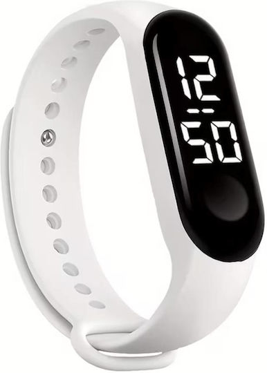 Smartwatch Led Silicone Strap White