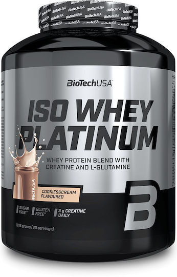 Biotech USA Iso Whey Platinum Whey Protein Gluten Free with Cookies & Cream Flavor 1.816kg