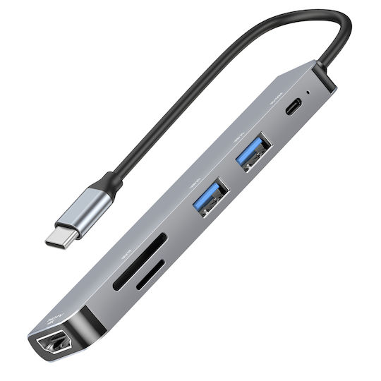 LinQ USB-C Docking Station With HDMI 4K PD Gray (ID7964)