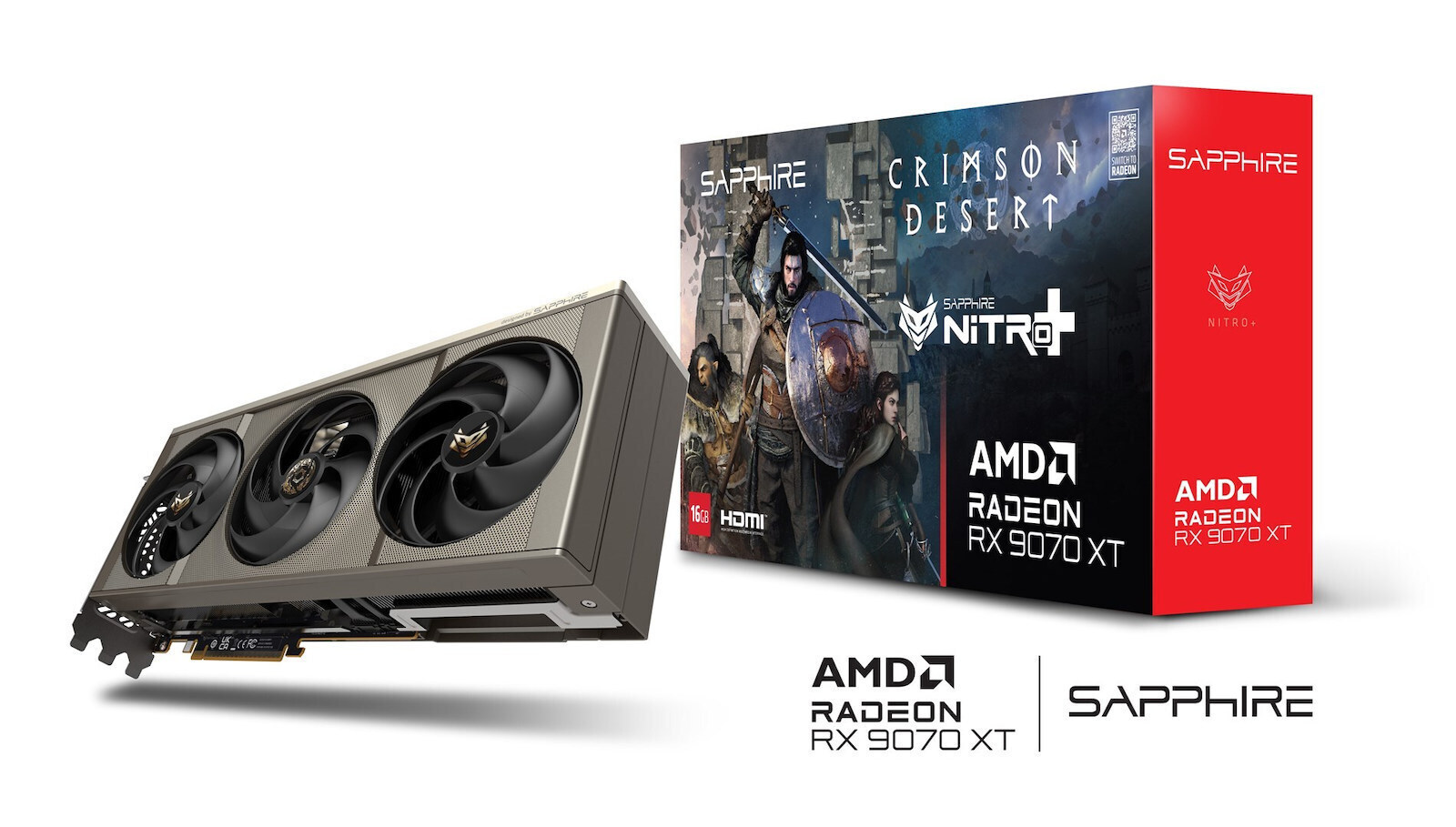 Sapphire Radeon RX 9070 XT 16GB GDDR6 NITRO+ OC Crimson Desert Edition Κάρτα Γραφικών