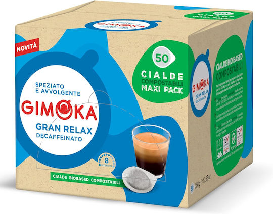 Gimoka Κάψουλες Espresso Decaffeine Συμβατές με Μηχανή E.S.E. Pod 50caps