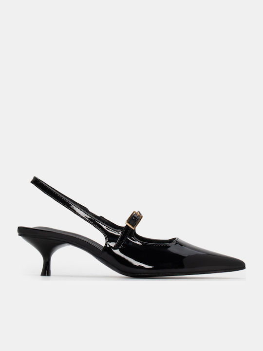 Luigi Pointed Toe Heels with Strap & Medium Bla...