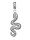 925 Silver Pendant Elegant Natural Marcasite Snake