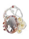 925 Artistic Brooch 24ct Aaa Ametrine Garnets