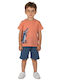 Kids Set with Shorts Summer 2 Pieces Orange