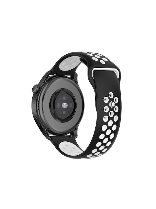 Λουράκι Σιλικόνης με Pin Λευκό (Galaxy Watch4/5/6/7/FE/4 Classic/6 Classic/5 ProForerunner 55/245/645 / Vivoactive 3/5/HR / Venu Sq 2Huawei Watch GT2 / GT3 (42mm) / GT3 Pro (43mm)Amazfit GTS 2 / GTS 2 Mini / GTS 2e)
