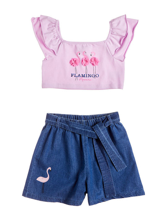 Kids Clothing Set with Shorts Summer 2 Pieces Lilac