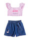 Kids Clothing Set with Shorts Summer 2 Pieces Lilac