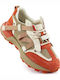 Γυναικεία Sneakers Beige And Orange