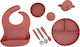 Dodo's Land Dodo's Land Baby & Kids Feeding Set Silicone with Anti-Slip Base Pink 3 Pieces for 6+ Months