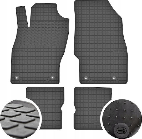 Geyer & Hosaja Set Front and Back Car Mats 4 Pieces for Opel Corsa Black