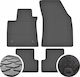 Cik Set Front and Back Car Mats 4 Pieces for Renault Megane Black