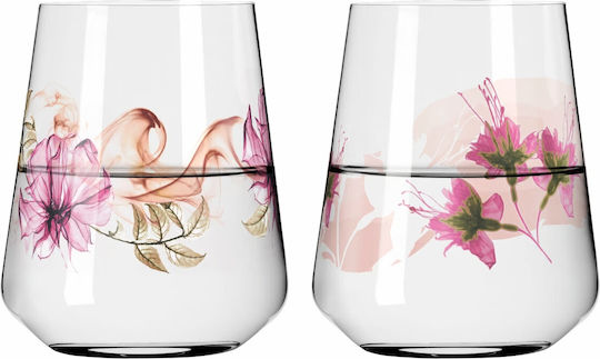 Ritzenhoff Sommersonett #1 & #2 Set Pahare Pentru Apă Din Sticlă Roz 500ml 2 Bucăți