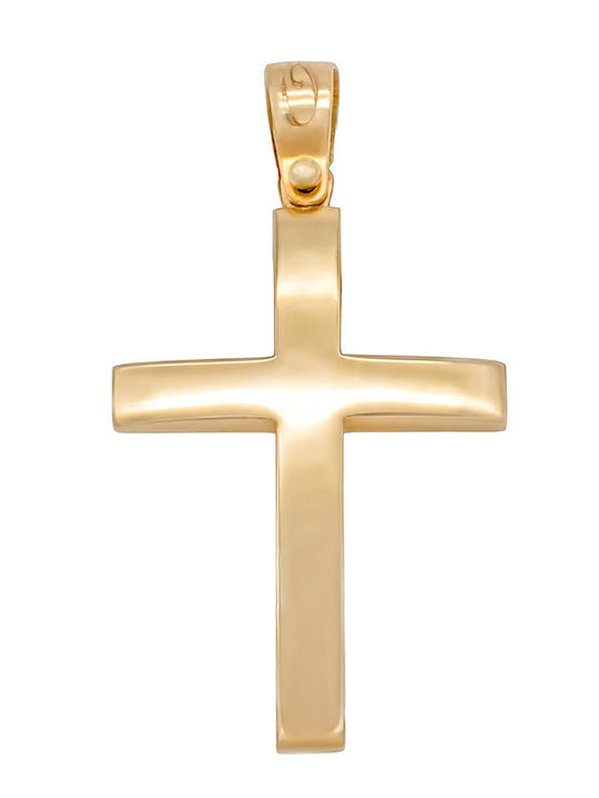 Savvas Design Vergoldeter Kreuz 14K Ohne Kette ASTA06122