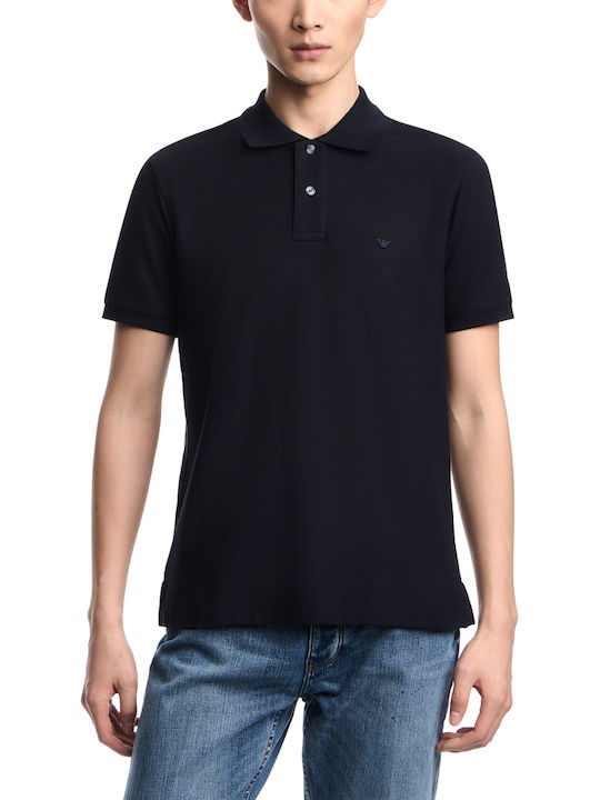 Polo Short Sleeve Navy Blue Blouse