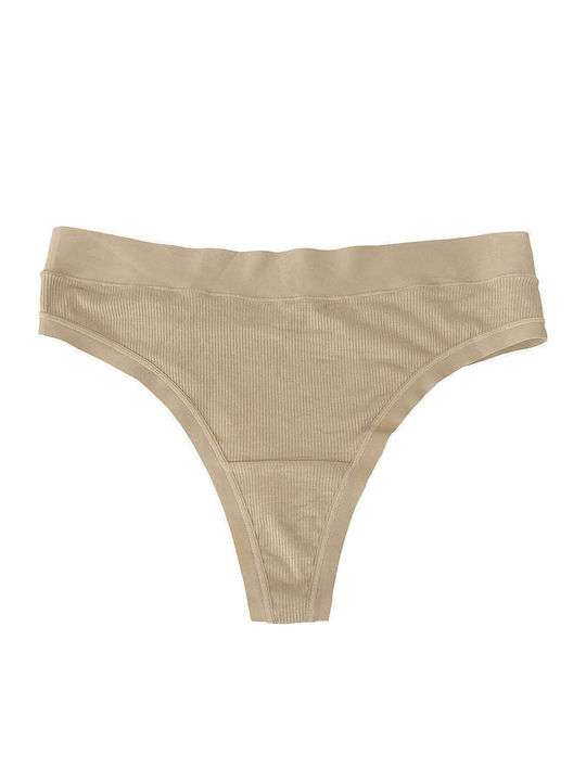 Damen-Slip Farbe Camel 8381-Camel-L