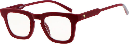 Cammello Women Reading Glasses +1.25 in Red Colour 7010-Dark-Red-Grey-125_32925