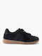 Adidași Din Suede Negri Cu Franjuri Discrete