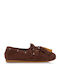 Suede Mules με Τακούνι σε Καφέ Χρώμα