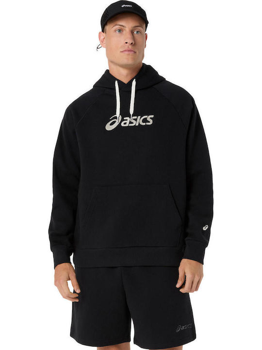 ASICS Лого Суитшърт с Качулка Черен