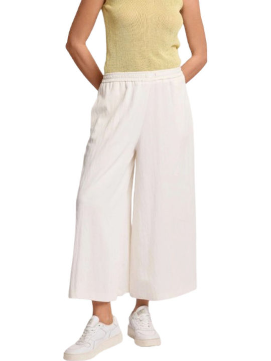 Women's Fabric Trousers Latte-Panna