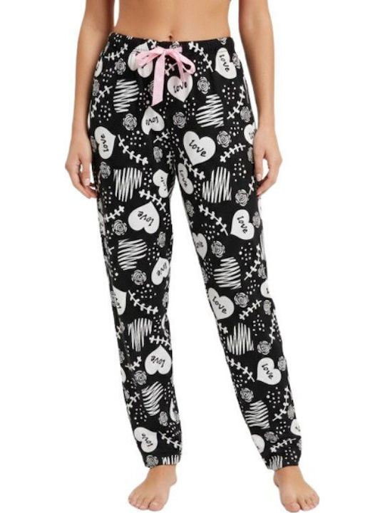 Soccus Soccus Damen Schlafanzug & Pyjamas Winter Baumwollhose Schwarz