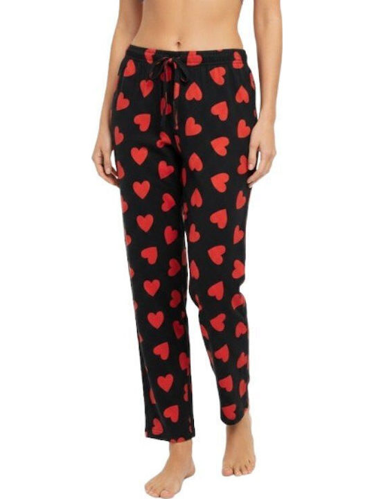 Soccus Pantaloni De Pijamale Dama De Iarnă Negru-Roșu