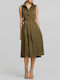 Midi Dress for Wedding / Christening Khaki