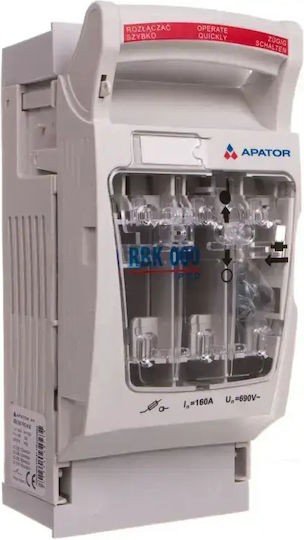 Apator Insulation Fuse Distributor Rbk 000-w-m Pro M8 Screw Terminals 70mm2 63-823191-081