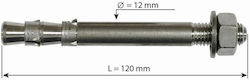 Βύσμα Raumer "hang Fix" Inox M12xl 12x120mm Aisi 304 Stainless Steel 224_1