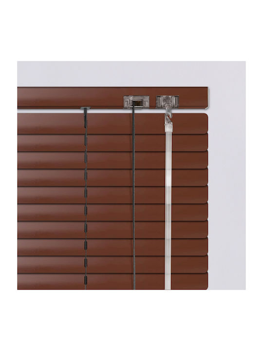 Elite Blinds 836438 Aluminum Blinds in Brown Color Width 100cm Height 100cm