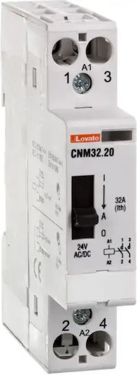 Lovato Electric Modular Contactor Beam 32a 2z 0r 24v Ac Dc Cnm3220024