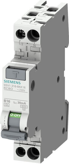 Siemens Difference Switch 2p 6a C 0,03a Type A 5sv1316-7kk06