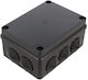 Airtight Box Ip65 Installation Box 150x110x75mm Halogen Free Black Pg21 S-box 306c