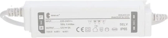 12v Dc 60w 5a Ip65 Led Power Supply Protections Zldp 60-12ycl 19712-9039