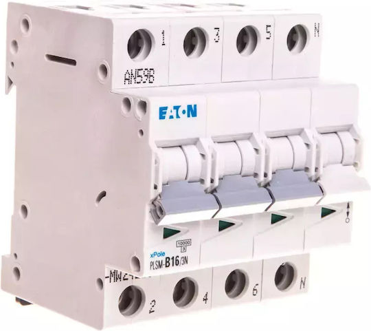 Power Switch 3p+n B 16a 10ka Ac Plsm-b16/3n-mw 242517