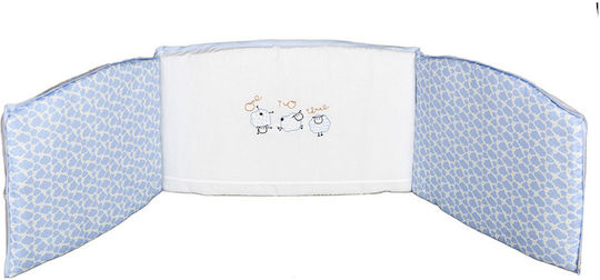 O Kosmos tou Morou Standard Gitterbettumrandungen für die Leitplanken der Kinde in Blau 35x195cm