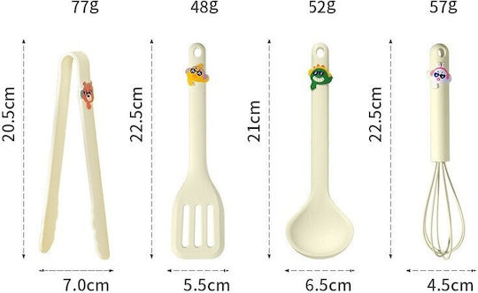 Alista Home Alista Home Kochgeschirr-Set aus Silikon Mit Ständer 4 Stück Beige Alista Home Alista Home Kochgeschirr-Set aus Silikon Mit Ständer 4 Stück Beige