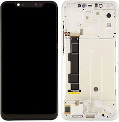 Ersatzbildschirm Grade A mit Touch-Mechanismus und Rahmen für Xiaomi Mi 8 Weiß