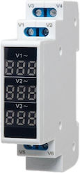 Spamel 3f Modular Voltage Meter 80-500vac Spmv3