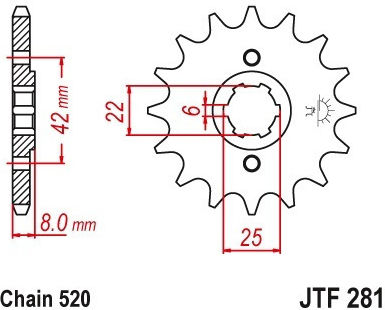 Предно Зъбно Колело 281.15 Fe E8281.15 281 15 18nc Yamaha Xl600/250 Pbr