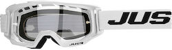 Just1 Mx Vitro Solid White Riding Goggles