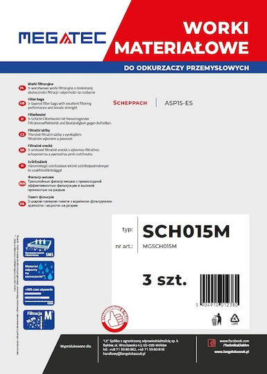 Megatec Σακούλες Σκούπας 5τμχ Συμβατή με Σκούπα Scheppach