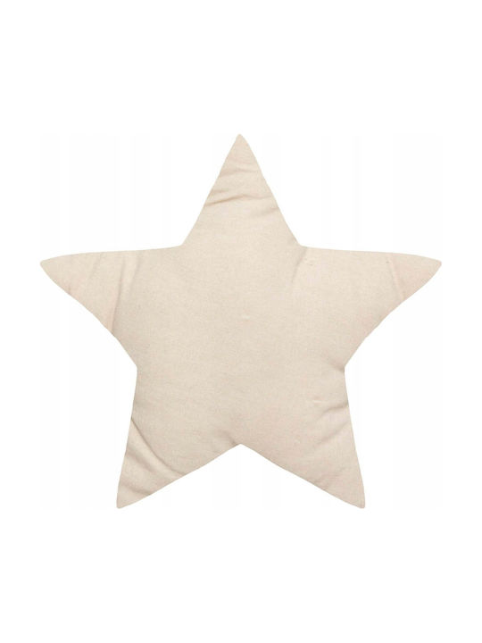 Atmosphera Decorative Pillow In Shape A Star Beige Cotton 40 X 40 Cm