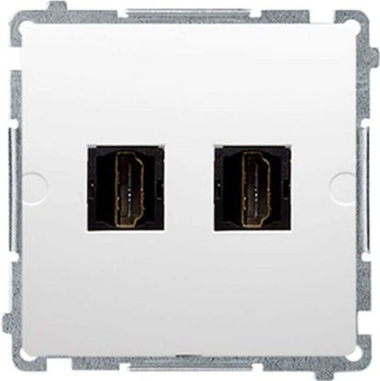 Kontakt-Simon Priză HDMI cu Cadru Alb Culoare BMGHDMI2.01/11
