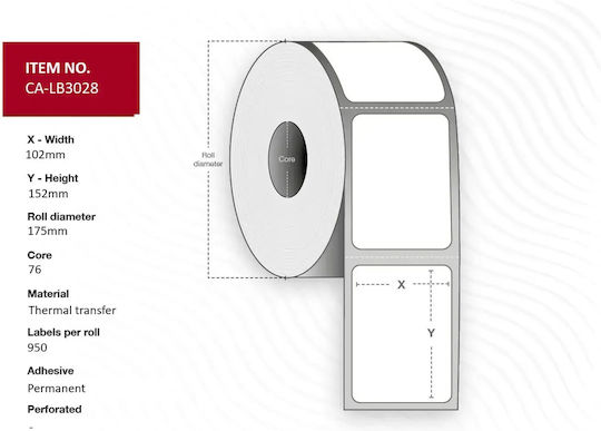 Capture 950 Role Autoadezive în Role 102x152mm 4 Bucăți