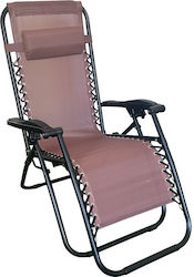 Outdoor Armchair Metallic Mirka Brown-Black