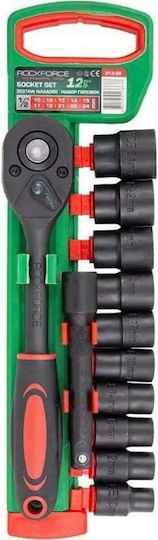 Rockforce Prize Cu Gazdă Cadru 1/2" Set 12 Bucăți