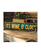 Handmade Green Metal Wall Decor Sign 39.98x9.98cm